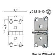 Hinges 2 mm thickness