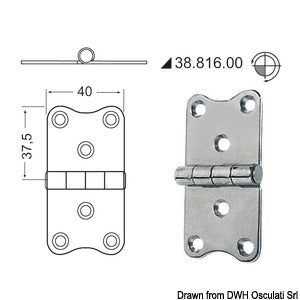 Hinges 2 mm thickness