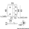 Hidden-screw hinge