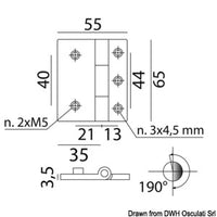 Hidden-screw hinge