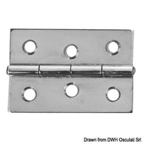 Mirror polished SS rectangular hinge 60x40 mm