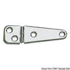 Mirror polished SS hinge 103x32 mm