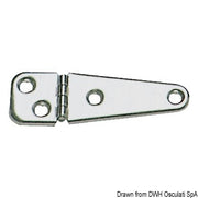 Mirror polished SS hinge 103x32 mm