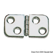 Mirror polished SS hinge 60x32 mm