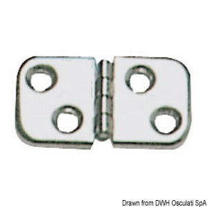 Mirror polished SS hinge 60x32 mm