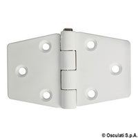 Reinforced nylon hinge, white 98x65 mm