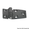 Reinforced nylon hinge, black 54x38 mm