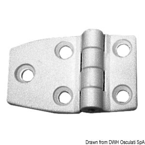 Reinforced nylon hinge, white 54x38 mm