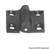 Reinforced nylon hinge, black 38x38 mm