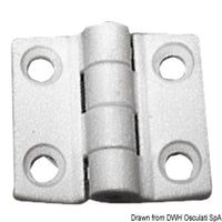 Reinforced nylon hinge, white 38x38 mm