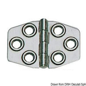 Hinge polished AISI316 68x46 mm