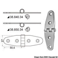 Hinge standard pin 101x27 mm