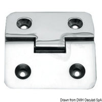 Hinge B 95° AISI316 66x66 mm