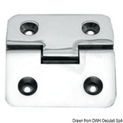 Hinge B 95° AISI316 66x66 mm
