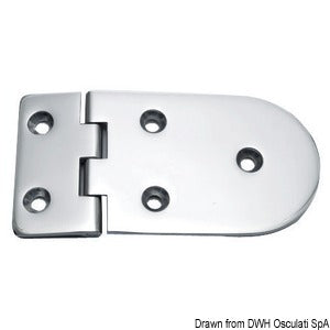 Hinge B 95° AISI316 128x65 mm