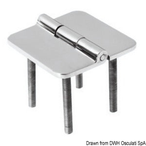Hinge D 95% AISI316 66x66 mm