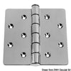 Large precision-cast hinge AISI316 76x76x152 mm