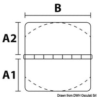 Large precision-cast hinge AISI316 51x51x102 mm