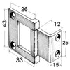 Eccentric hinges for long neck hatches