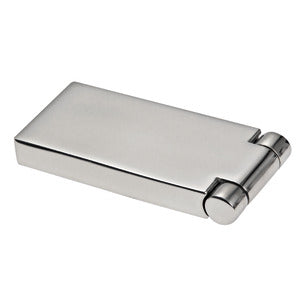 Built-in hinge mirror-polished AISI316 75x35 mm