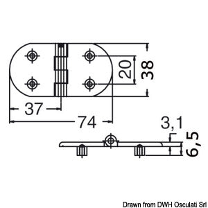 Precision-cast covered hinge