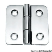 Hinge A 95% AISI316 66x66 mm