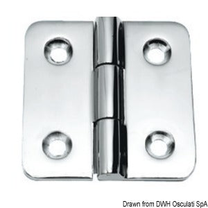 Hinge A 95% AISI316 66x66 mm
