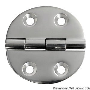 Hinge A 95% AISI316 65x65 mm