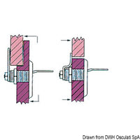 Swivelling lock for portholes and peaks