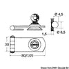 Locking hasp w/key 80x30 mm