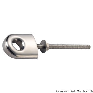 Bow or stern ring, made of polished stainless steel AISI 316