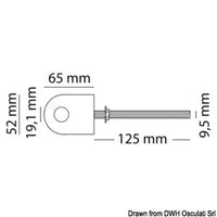 Bow or stern ring, made of polished stainless steel AISI 316