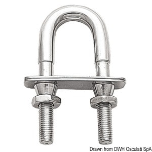 U-bolt w/safety nut M10