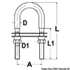 U-bolt w/safety nut M10
