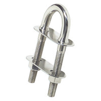 U-bolt conic fittings mirror-polished SS 120x9.5mm
