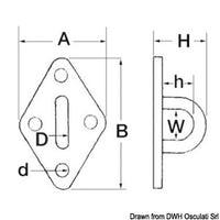 SS plate bridge ring 50x80 mm