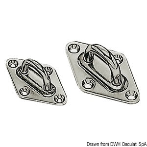 SS plate bridge ring 40x64 mm