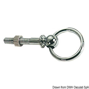 Swivel ring w/pin chromed brass 50 mm