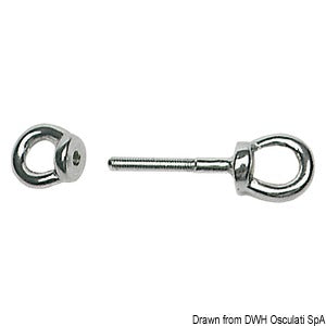 SS double eyebolt 8x60 mm