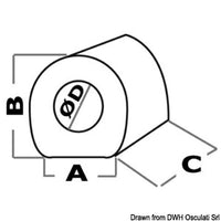 Towing/lifting ring 38 x 35 mm