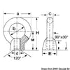 Threaded eyebolt AISI316 32.6 mm