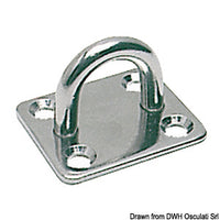 SS rectangular plate w/ring 5 mm
