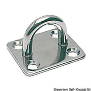SS rectangular plate w/ring 5 mm