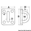 SS rectangular plate w/ring 6 mm