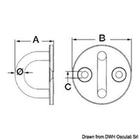 Plate w/U-bolt 6 mm