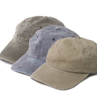 Pre-Washed Faded Baseball Cap - available in Beige, Grey, Blue or Green