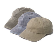 Pre-Washed Faded Baseball Cap - available in Beige, Grey, Blue or Green