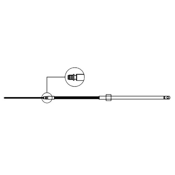 Ultraflex M58 Steering Cables 3.65 Metres / 12 Feet (Light Duty)