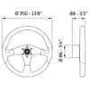 Ultraflex Corsica B Steering Wheel with Hub (350mm / Briar)