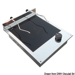 Glassceramic electric hob unit 1 burner